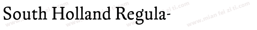 South Holland Regula字体转换